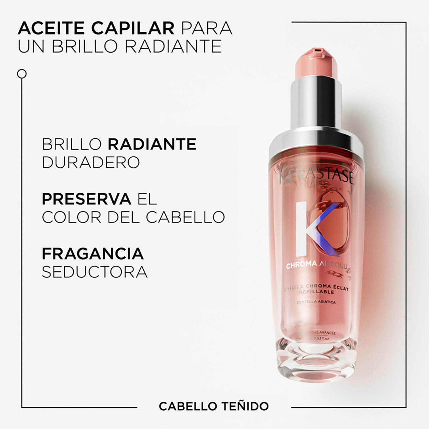 CHROMA ABSOLU ACEITE CAPILAR PARA FORTALECER EL CABELLO TEÑIDO CHROMA ABSOLU HUILE CICAGLOSS (ACEITE CAPILAR CABELLO TEÑIDO)